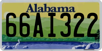 AL license plate 66AI322