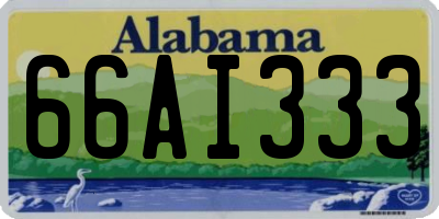 AL license plate 66AI333