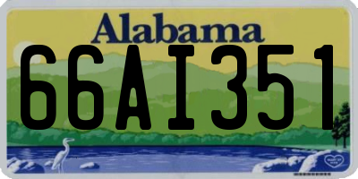 AL license plate 66AI351