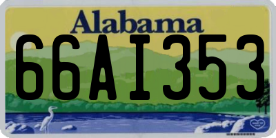 AL license plate 66AI353