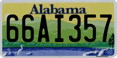 AL license plate 66AI357