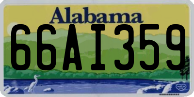 AL license plate 66AI359
