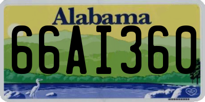 AL license plate 66AI360