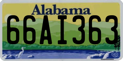 AL license plate 66AI363