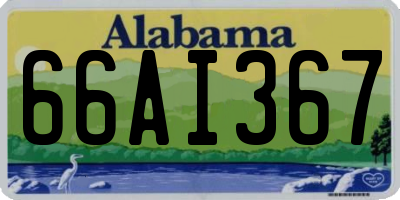 AL license plate 66AI367