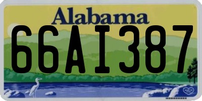 AL license plate 66AI387