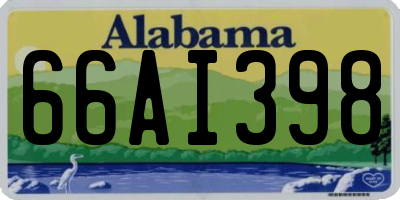 AL license plate 66AI398