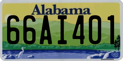 AL license plate 66AI401