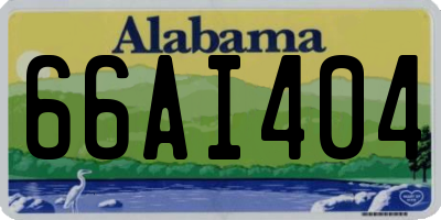 AL license plate 66AI404