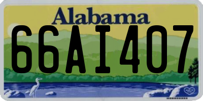 AL license plate 66AI407