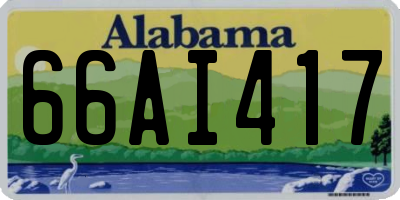 AL license plate 66AI417