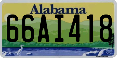 AL license plate 66AI418