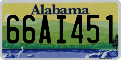 AL license plate 66AI451