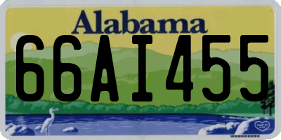 AL license plate 66AI455
