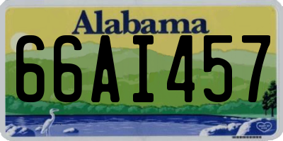 AL license plate 66AI457