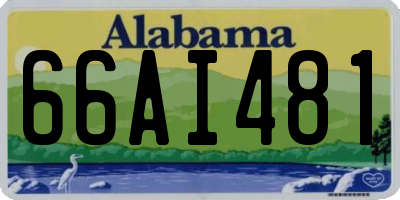 AL license plate 66AI481