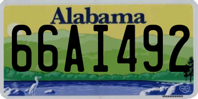 AL license plate 66AI492
