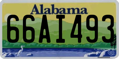 AL license plate 66AI493