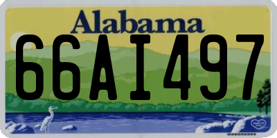 AL license plate 66AI497