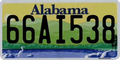 AL license plate 66AI538