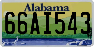 AL license plate 66AI543