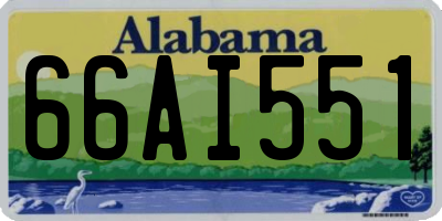 AL license plate 66AI551