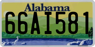 AL license plate 66AI581