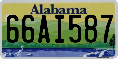 AL license plate 66AI587