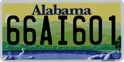 AL license plate 66AI601