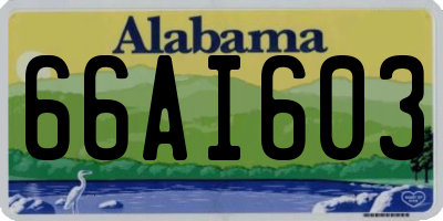 AL license plate 66AI603