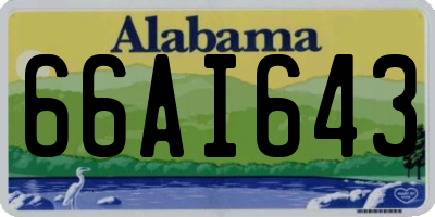 AL license plate 66AI643