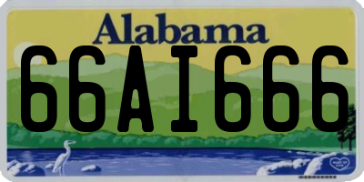 AL license plate 66AI666