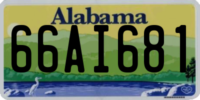 AL license plate 66AI681