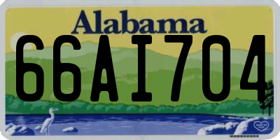 AL license plate 66AI704