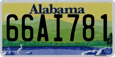AL license plate 66AI781