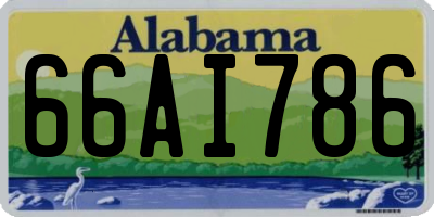 AL license plate 66AI786