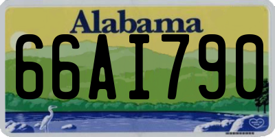 AL license plate 66AI790