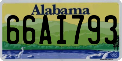 AL license plate 66AI793