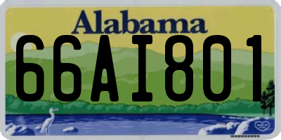 AL license plate 66AI801