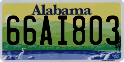 AL license plate 66AI803