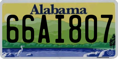 AL license plate 66AI807