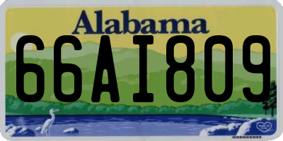 AL license plate 66AI809