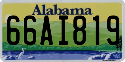 AL license plate 66AI819