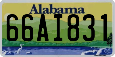 AL license plate 66AI831