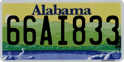 AL license plate 66AI833