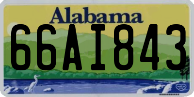 AL license plate 66AI843