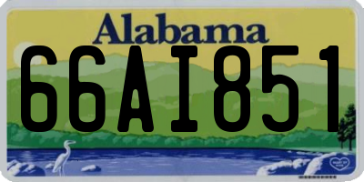AL license plate 66AI851