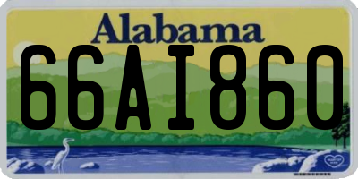 AL license plate 66AI860