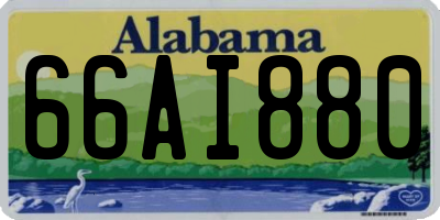 AL license plate 66AI880