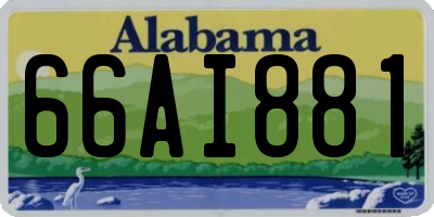 AL license plate 66AI881